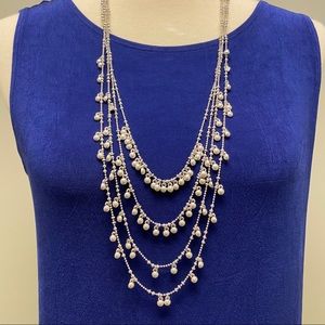 ⭐️HOST PICK⭐️ NWT Lucky Brand Silver Multi-Layer Necklace